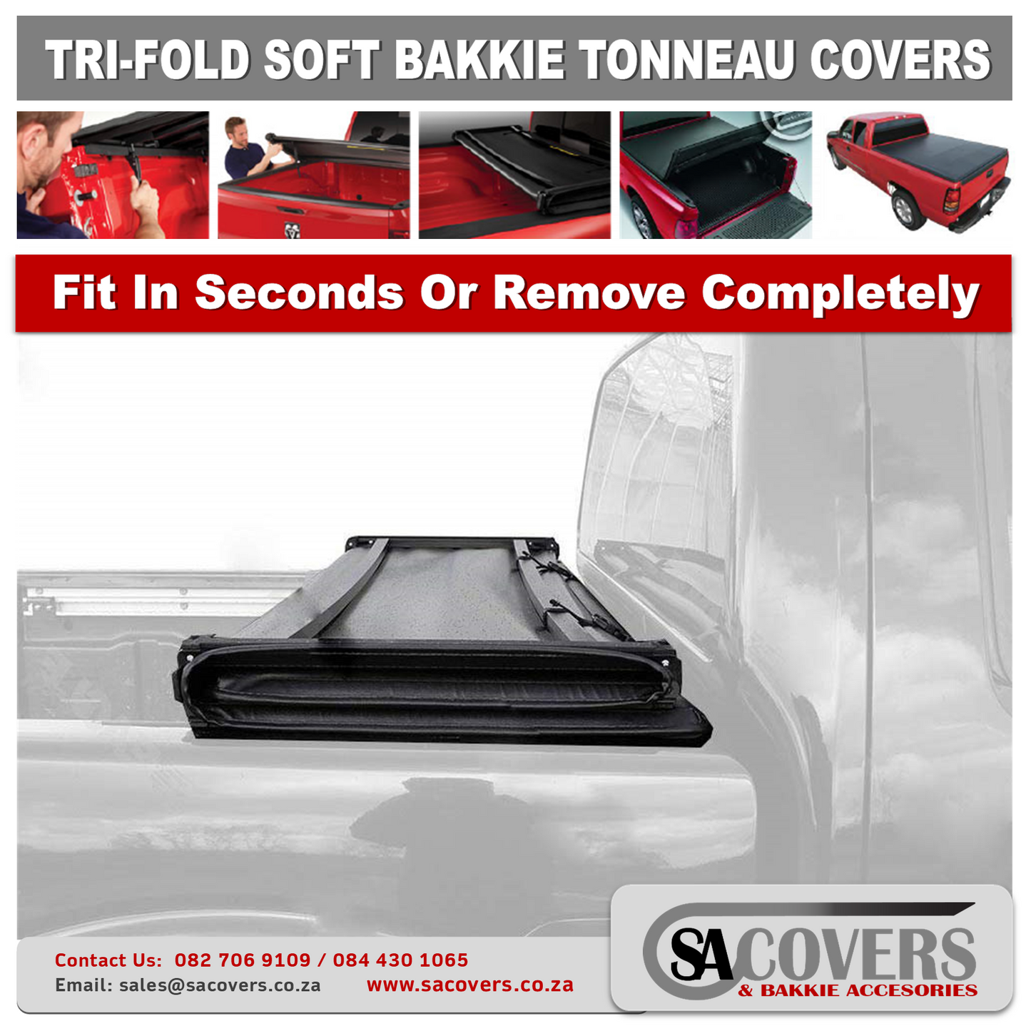 Trifold Soft Lockable tonneau Covers Ford Ranger