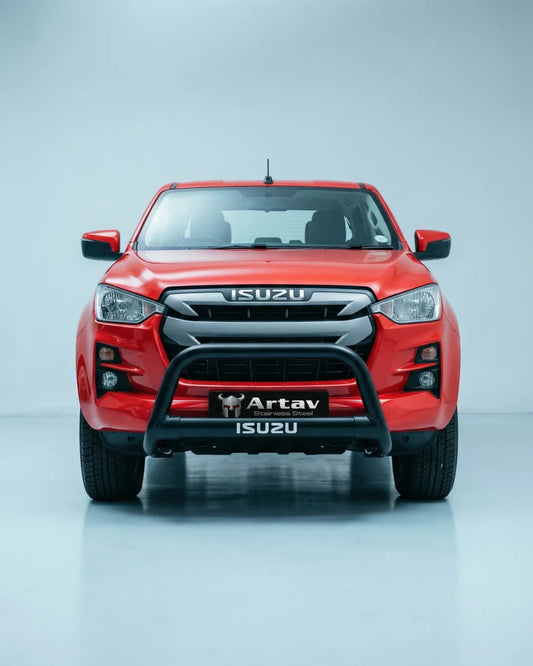 Isuzu DMAX Nudge Bar w Oval Cross Member Black (Fits Gen 6 RT85 & Gen 7)