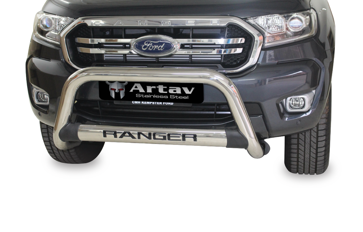 Ford Ranger Oval Range T6 Facelift Nudge Bar Stainless 2016+ 150041T