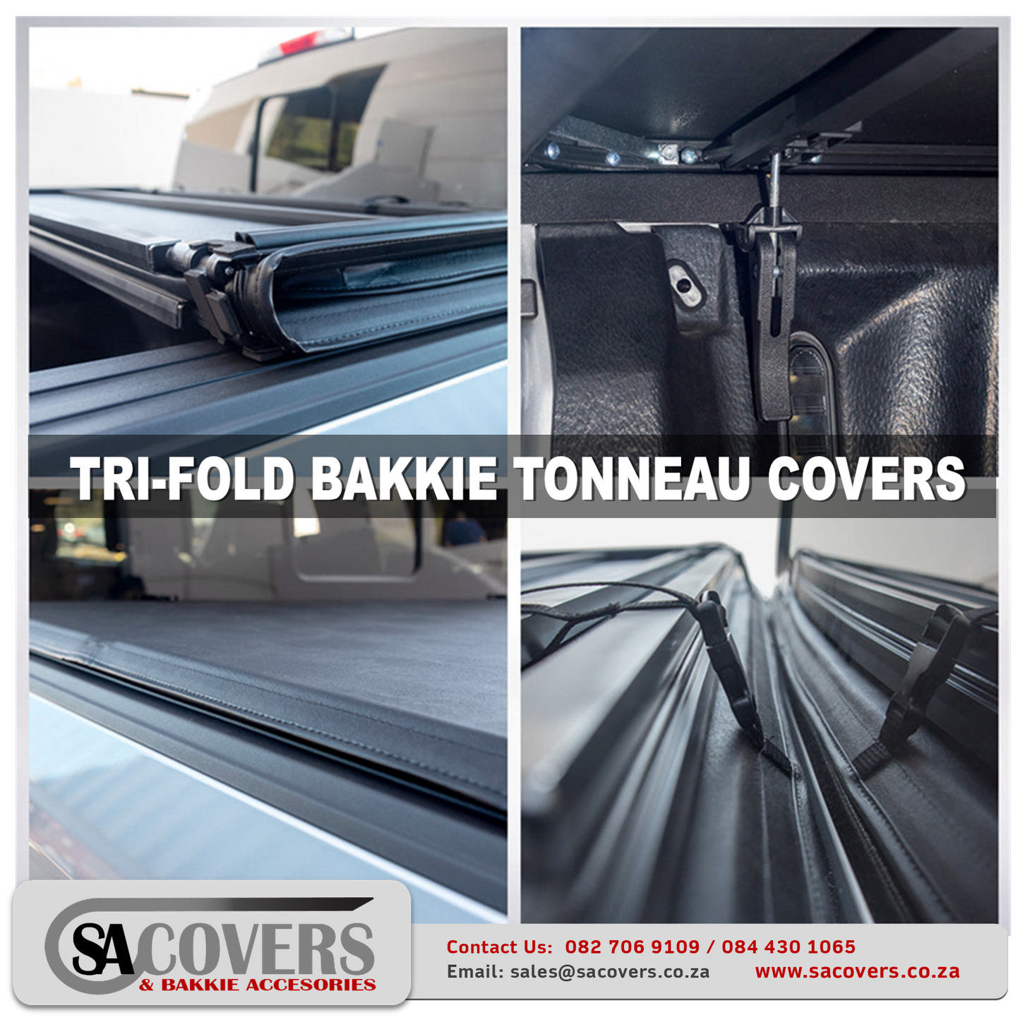 Trifold Hard Lockable Bakkie Tonneau Covers JAC T8-T9