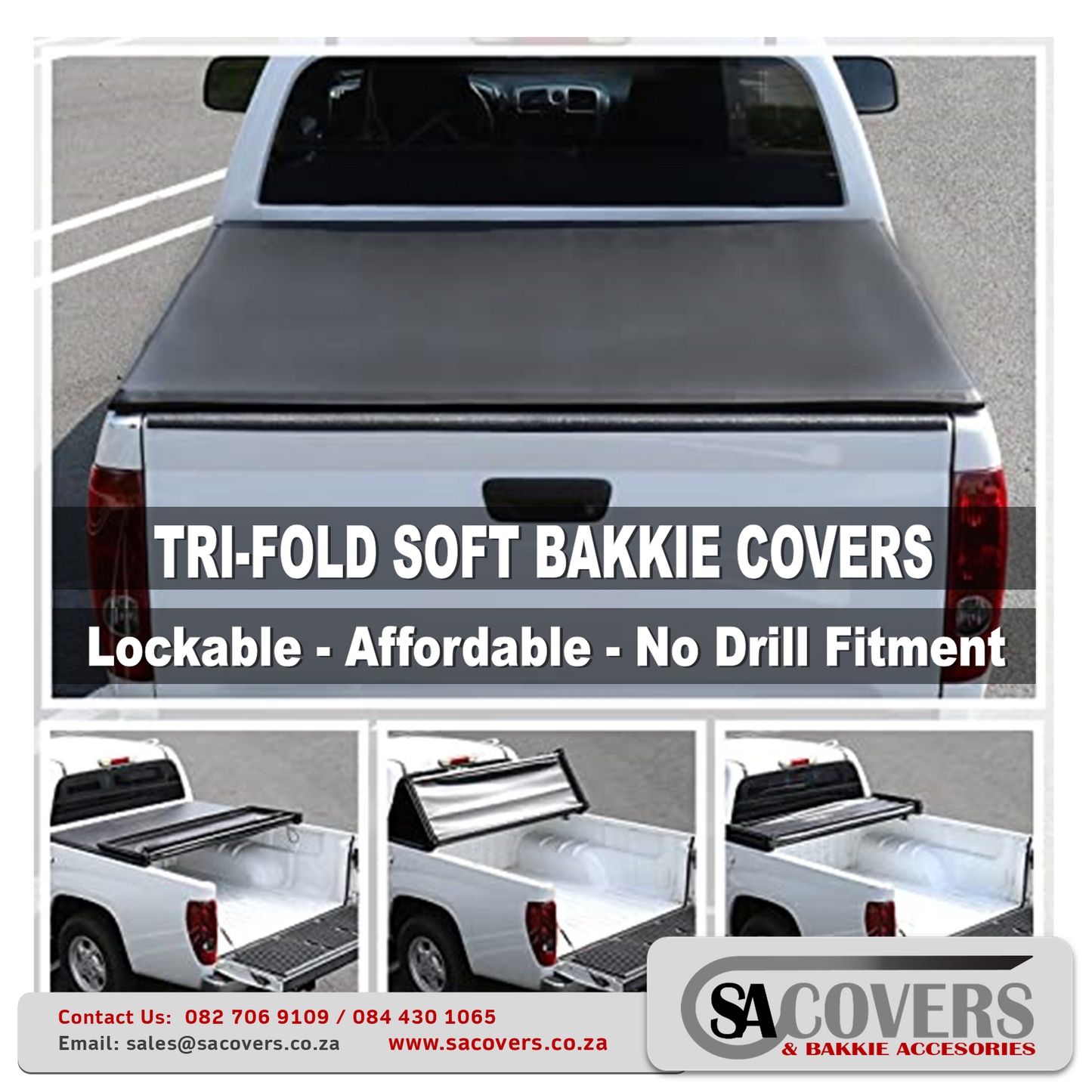 Trifold Soft Lockable tonneau Covers Nissan Navara